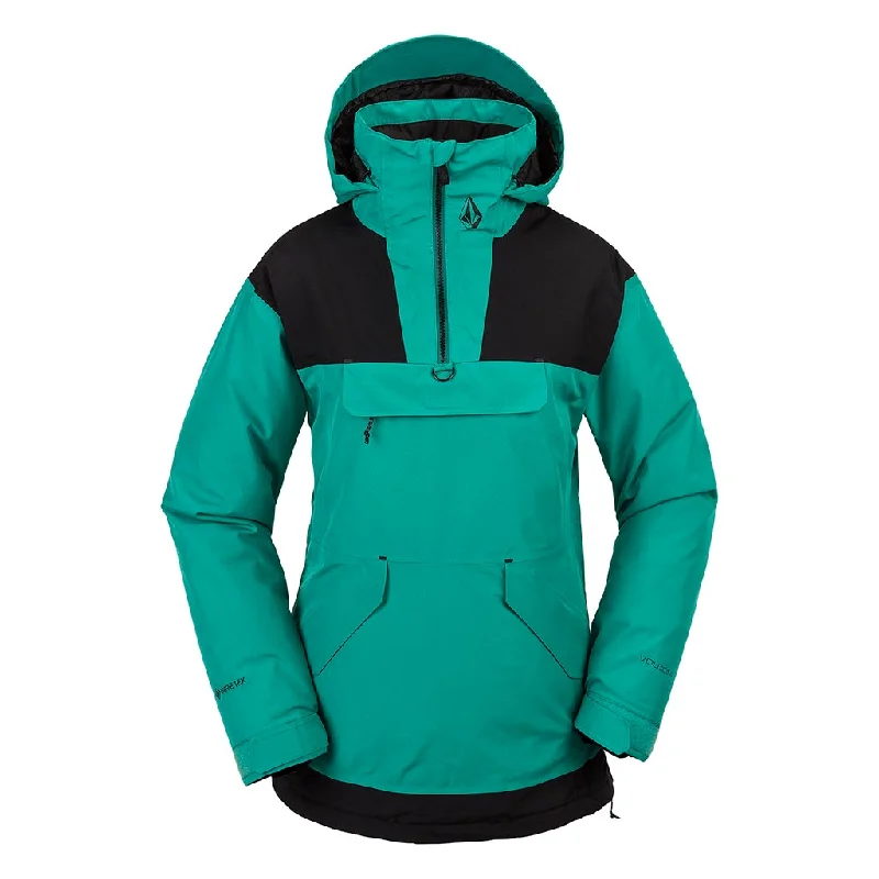 Women's denim jackets with a patchwork design for a bohemian and artsy styleVolcom 2024 Womens Fern Insulated Gore-Tex Pullover - Vibrant Green Women's denim jackets with a patchwork design for a bohemian and artsy styleVolcom 2024 Womens Fern Insulated Gore-Tex Pullover - Vibrant Green
