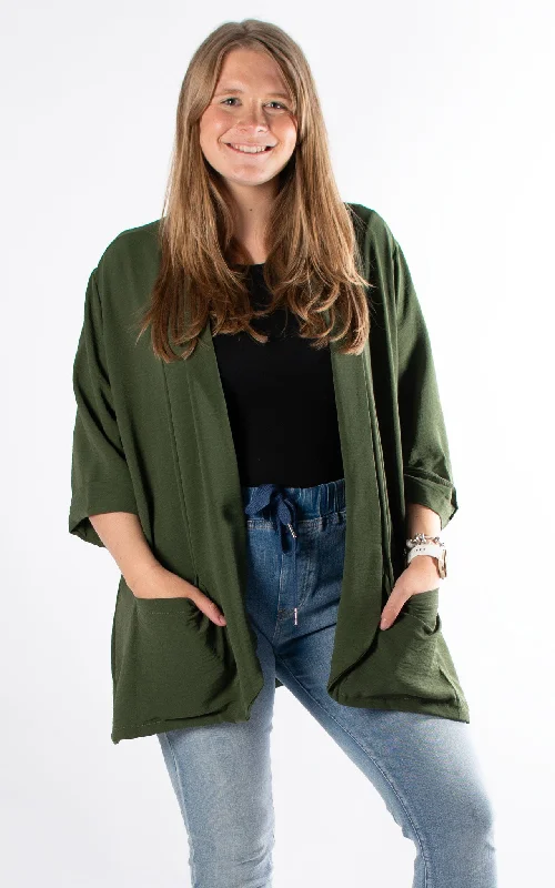 Women's cropped satin jackets in pastel shades for a glamorous evening outWhoopi Jacket | Khaki Women's cropped satin jackets in pastel shades for a glamorous evening outWhoopi Jacket | Khaki
