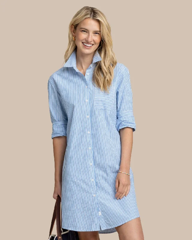 Plus Size Women Dress with a Flattering A - Line Cut for Comfort and Style Plus Size Women Dress with a Flattering A - Line Cut for Comfort and Style Cam Stripe Poplin Dress Plus Size Women Dress with a Flattering A - Line Cut for Comfort and Style Plus Size Women Dress with a Flattering A - Line Cut for Comfort and Style Cam Stripe Poplin Dress