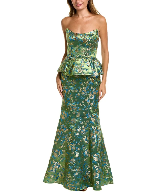 Long - Sleeve Women Dress in Velvet for a Luxurious Winter Look Long - Sleeve Women Dress in Velvet for a Luxurious Winter Look Marchesa Notte Jacquard Peplum Gown Long - Sleeve Women Dress in Velvet for a Luxurious Winter Look Long - Sleeve Women Dress in Velvet for a Luxurious Winter Look Marchesa Notte Jacquard Peplum Gown