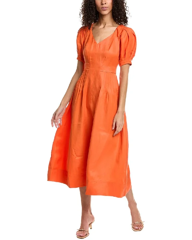 Shift Women Dress with a Simple and Classic Design for Everyday Wear Shift Women Dress with a Simple and Classic Design for Everyday Wear Ted Baker Fit & Flare Puff Sleeve Linen-Blend Midi Dress