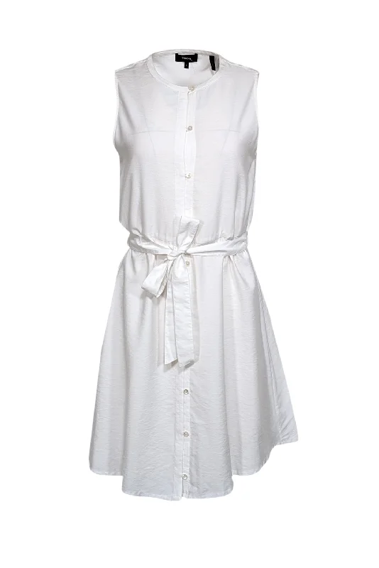 Ball Gown Women Dress with a Full Skirt for a Princess - like Look Ball Gown Women Dress with a Full Skirt for a Princess - like Look Theory - White Sleeveless Button Down w/ Waist Tie Dress Sz 8 Ball Gown Women Dress with a Full Skirt for a Princess - like Look Ball Gown Women Dress with a Full Skirt for a Princess - like Look Theory - White Sleeveless Button Down w/ Waist Tie Dress Sz 8