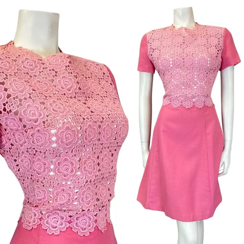 Sleeveless Women Dress in Bright Colors for Summer Parties Sleeveless Women Dress in Bright Colors for Summer Parties VINTAGE 60s 70s ROSE PINK EMBROIDERED FLORAL LACE SHORT-SLEEVE DRESS 10 12 Sleeveless Women Dress in Bright Colors for Summer Parties Sleeveless Women Dress in Bright Colors for Summer Parties VINTAGE 60s 70s ROSE PINK EMBROIDERED FLORAL LACE SHORT-SLEEVE DRESS 10 12