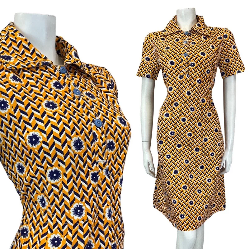 Plus Size Women Dress with a Flattering A - Line Cut for Comfort and Style Plus Size Women Dress with a Flattering A - Line Cut for Comfort and Style VINTAGE 60s 70s YELLOW BLUE WHITE CHEVRON FLORAL GEOMETRIC MOD SHIRT DRESS 10 Plus Size Women Dress with a Flattering A - Line Cut for Comfort and Style Plus Size Women Dress with a Flattering A - Line Cut for Comfort and Style VINTAGE 60s 70s YELLOW BLUE WHITE CHEVRON FLORAL GEOMETRIC MOD SHIRT DRESS 10