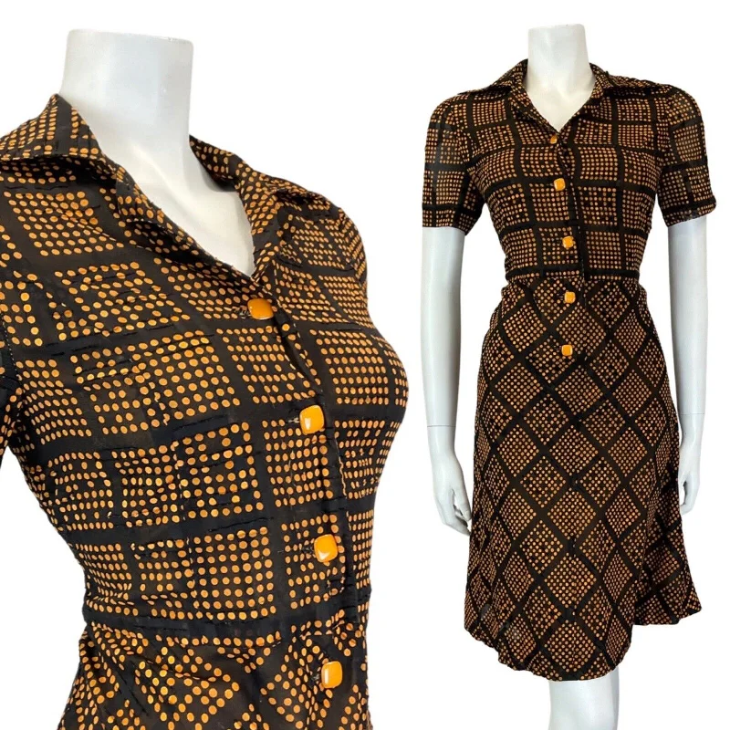 Sheath Women Dress with a Tailored Fit for a Professional Look Sheath Women Dress with a Tailored Fit for a Professional Look VINTAGE 60s 90s BLACK ORANGE DOTTY GRID CHECKED DAGGER COLLAR MOD SHIRT DRESS 10 Sheath Women Dress with a Tailored Fit for a Professional Look Sheath Women Dress with a Tailored Fit for a Professional Look VINTAGE 60s 90s BLACK ORANGE DOTTY GRID CHECKED DAGGER COLLAR MOD SHIRT DRESS 10