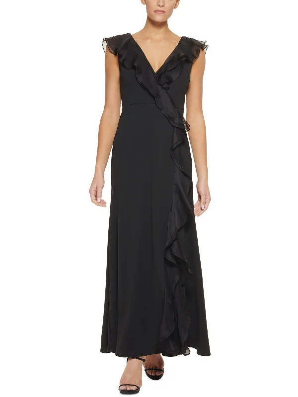 Halter Neck Women Dress to Show Off the Shoulders and Neckline Halter Neck Women Dress to Show Off the Shoulders and Neckline Womens Surplice Ruffeled Evening Dress Halter Neck Women Dress to Show Off the Shoulders and Neckline Halter Neck Women Dress to Show Off the Shoulders and Neckline Womens Surplice Ruffeled Evening Dress