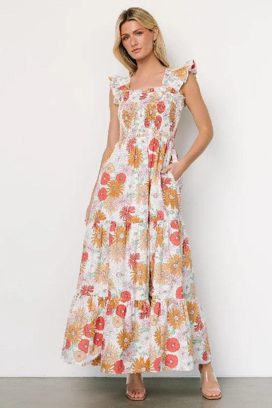 Adela Maxi Dress | Cream Multi Floral