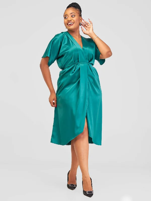 Elsie Glamour Charlotte Fancy Dress - Emerald Green