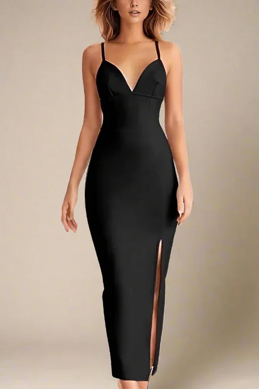 Milan Bandage Midi Dress - Classic Black