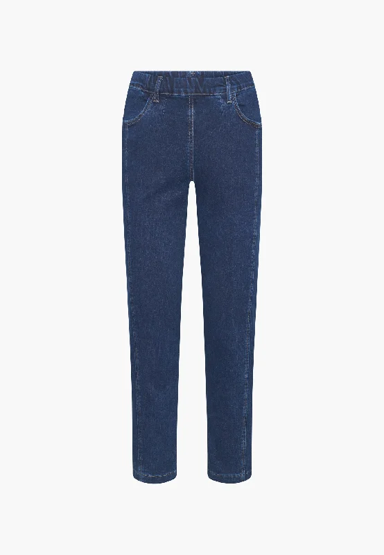 Piper Pure Regular Crop - Dark Blue Denim