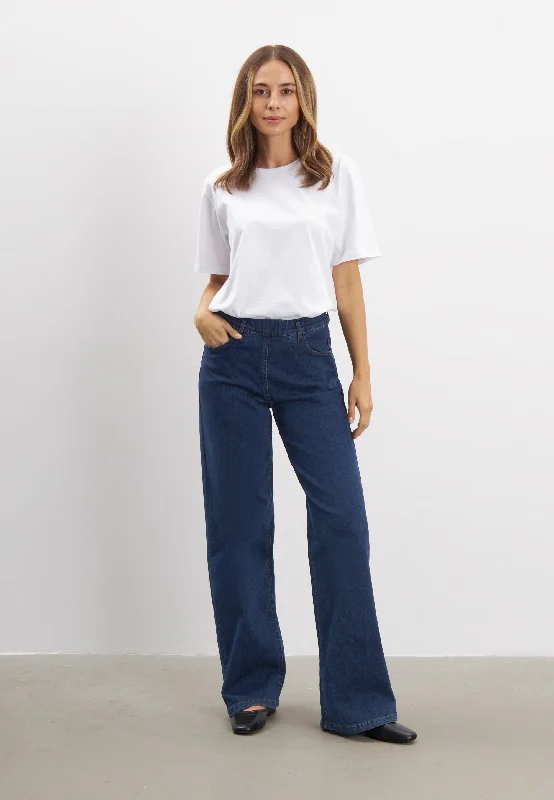 Donna Loose - Long Length - Dark Blue Denim