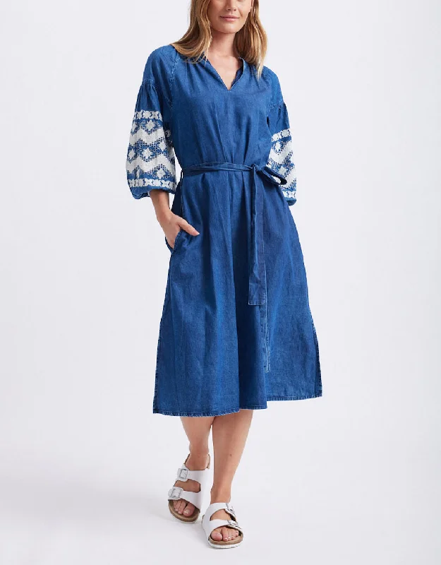 Amara Denim Dress - Dark Denim