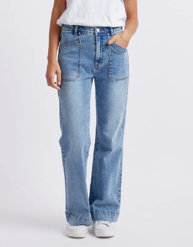 Jayne Wide Leg Jean - Vintage Blue