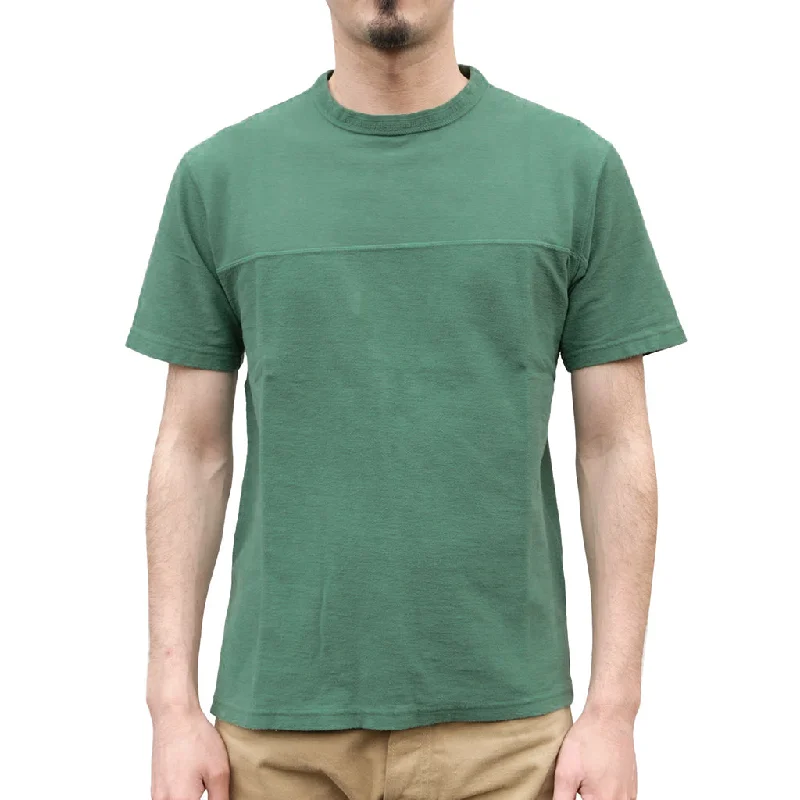 Loop & Weft Recycled Cotton High Gauge Pile Crewneck Tee (Green)