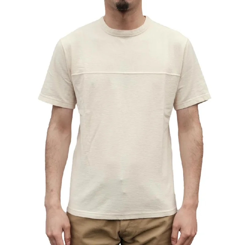 Loop & Weft Recycled Cotton High Gauge Pile Crewneck Tee (Ivory)