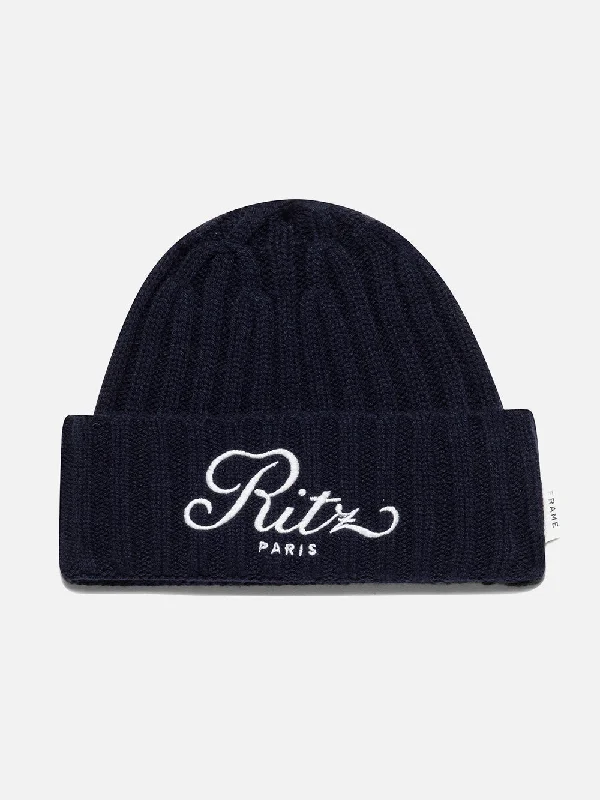 Ritz Cashmere Beanie -- Navy