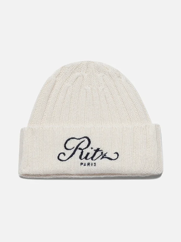 Ritz Cashmere Beanie -- Off White