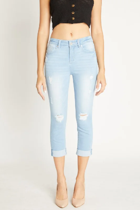 High Rise Cropped Skinny Jeans