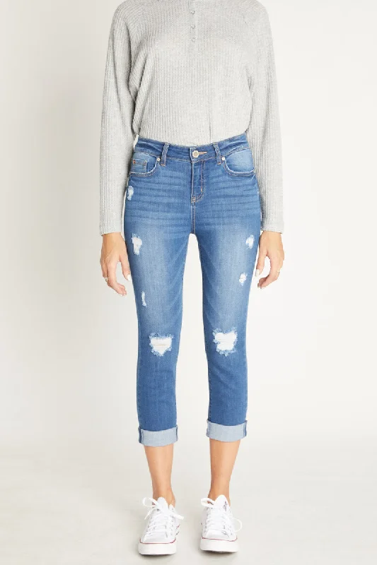 High Rise Cropped Skinny Jeans