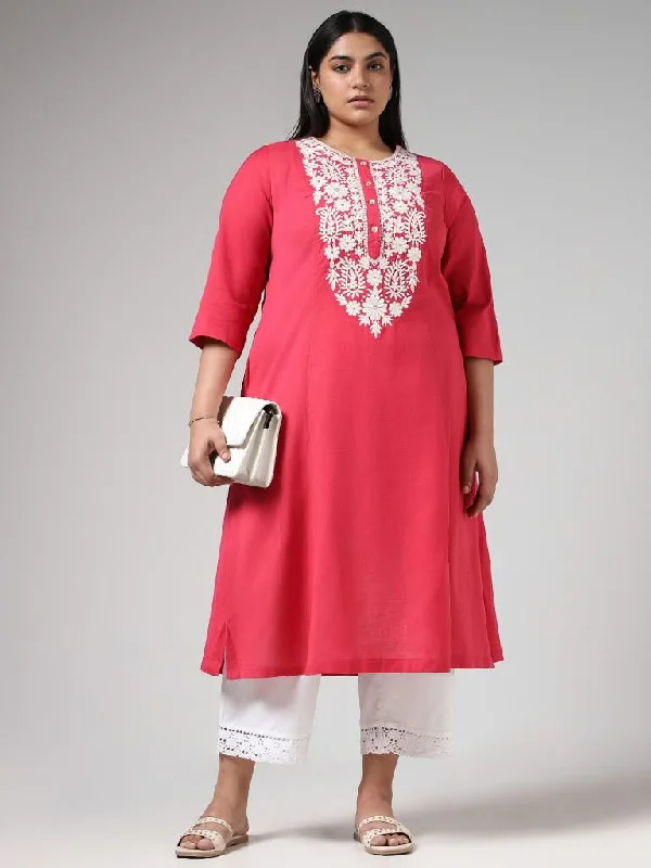 Women's hand - made artisanal pants Acid - wash women jeans with a retro finish Diza Pink Yoke Floral Embroidered Kurta Women's hand - made artisanal pants Acid - wash women jeans with a retro finish Diza Pink Yoke Floral Embroidered Kurta