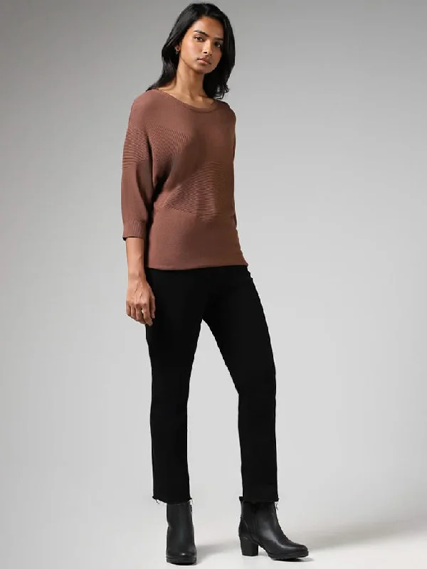 Women's pants with mesh panels Jeggings women jeans combining the comfort of leggings and style of jeans LOV Brown Crisscross Striped Sweater Women's pants with mesh panels Jeggings women jeans combining the comfort of leggings and style of jeans LOV Brown Crisscross Striped Sweater
