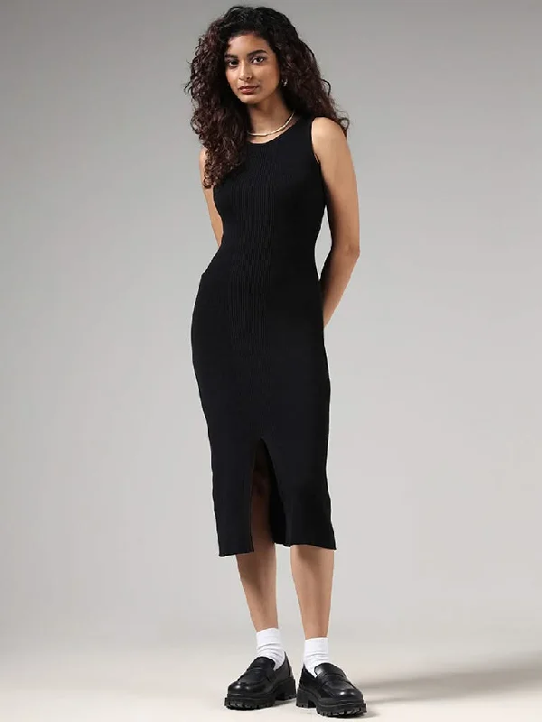 Women's pants with adjustable cuffs Dark - wash women jeans for a sophisticated and slimming effect Nuon Black Front Slit Bodycon Dress Women's pants with adjustable cuffs Dark - wash women jeans for a sophisticated and slimming effect Nuon Black Front Slit Bodycon Dress