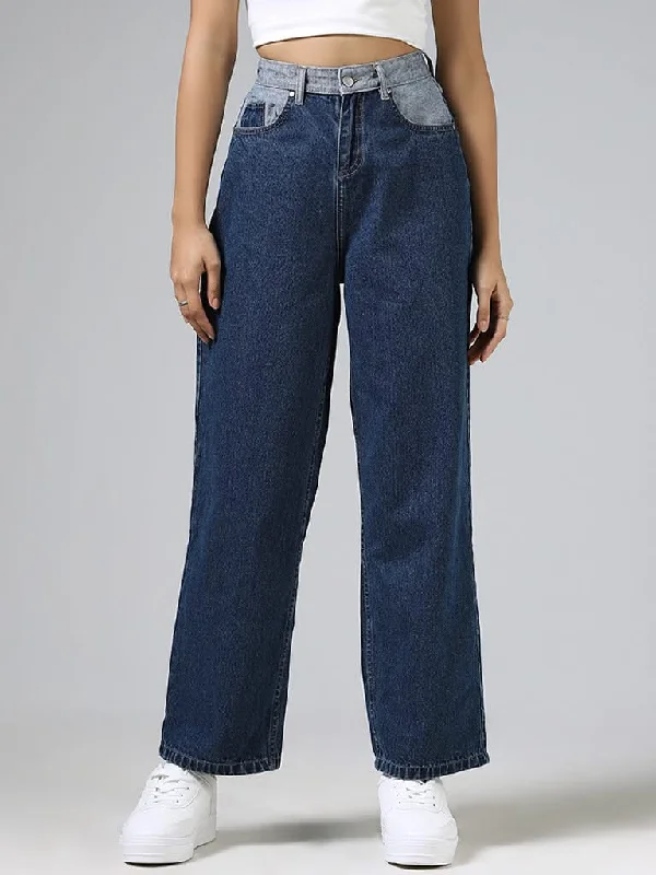 Women's sleeveless romper pants Colored women jeans in vibrant hues like red and yellow Nuon Mid Blue Wide Leg - Fit Mid Rise Jeans Women's sleeveless romper pants Colored women jeans in vibrant hues like red and yellow Nuon Mid Blue Wide Leg - Fit Mid Rise Jeans