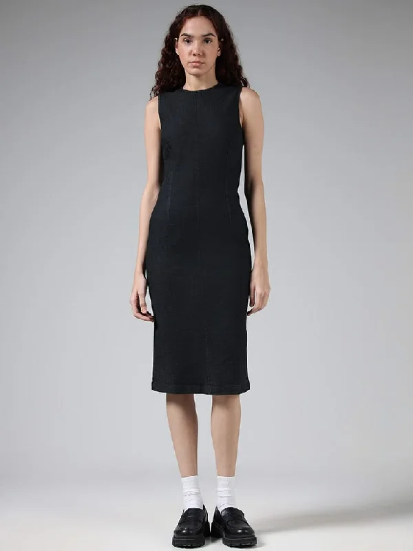 Women's pants for job interviews Skinny women jeans with a form - fitting design Nuon Solid Black Denim Dress Women's pants for job interviews Skinny women jeans with a form - fitting design Nuon Solid Black Denim Dress
