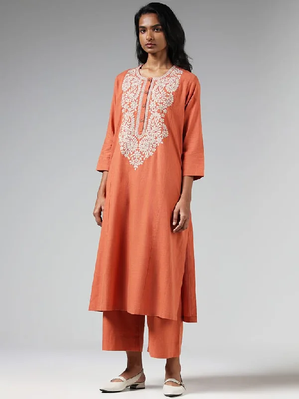 Women's sleeveless romper pants Colored women jeans in vibrant hues like red and yellow Utsa Orange Embroidered Kurta Women's sleeveless romper pants Colored women jeans in vibrant hues like red and yellow Utsa Orange Embroidered Kurta