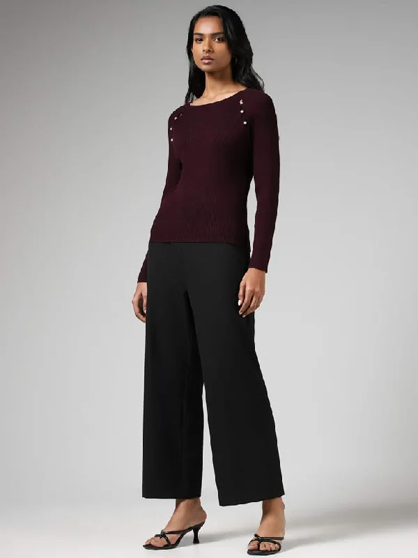 Women's unisex - style casual pants Ripped women jeans for a rebellious and fashion - forward style Wardrobe Purple Stone Accent Sweater Women's unisex - style casual pants Ripped women jeans for a rebellious and fashion - forward style Wardrobe Purple Stone Accent Sweater