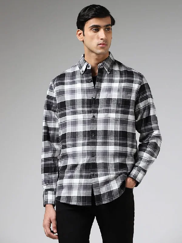 Women's pants for cycling Jeggings women jeans combining the comfort of leggings and style of jeans WES Casuals Black Plaid Checked Cotton Relaxed-Fit Shirt Women's pants for cycling Jeggings women jeans combining the comfort of leggings and style of jeans WES Casuals Black Plaid Checked Cotton Relaxed-Fit Shirt