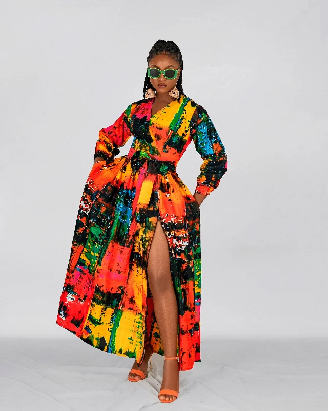 Maxi dresses with patchwork designs for a one - of - a - kind styleBenny Ankara Maxi Dress | Red and Yellow Multicolor African Print Maxi dresses with patchwork designs for a one - of - a - kind styleBenny Ankara Maxi Dress | Red and Yellow Multicolor African Print