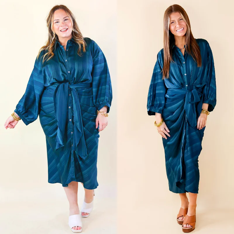 Maxi dresses with cold - shoulder cutouts for a trendy lookDecisions To Make Button Up Midi Dress in Dark Teal Blue Maxi dresses with cold - shoulder cutouts for a trendy lookDecisions To Make Button Up Midi Dress in Dark Teal Blue
