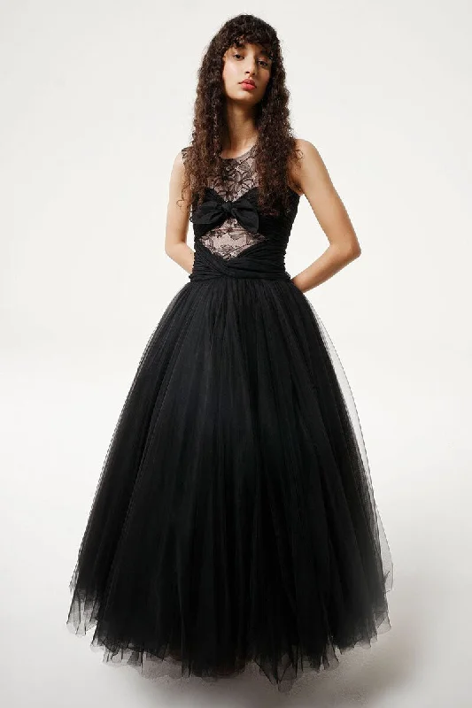 Maxi dresses with a wrap - around style for a customizable fitEternal Bliss Lace Insert Tulle Midi Dress Maxi dresses with a wrap - around style for a customizable fitEternal Bliss Lace Insert Tulle Midi Dress