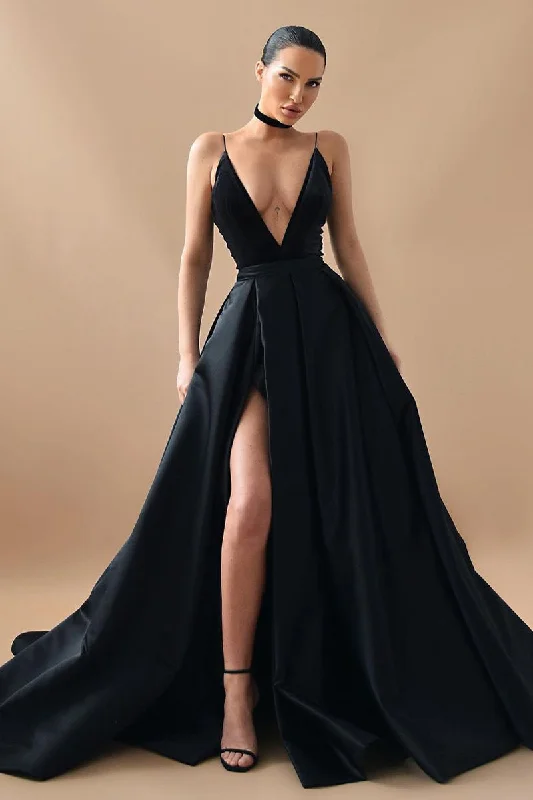 Maxi dresses with an asymmetric hem for a fashion - forward and eye - catching designEvening Glamour Black Satin Backless Gown Maxi dresses with an asymmetric hem for a fashion - forward and eye - catching designEvening Glamour Black Satin Backless Gown