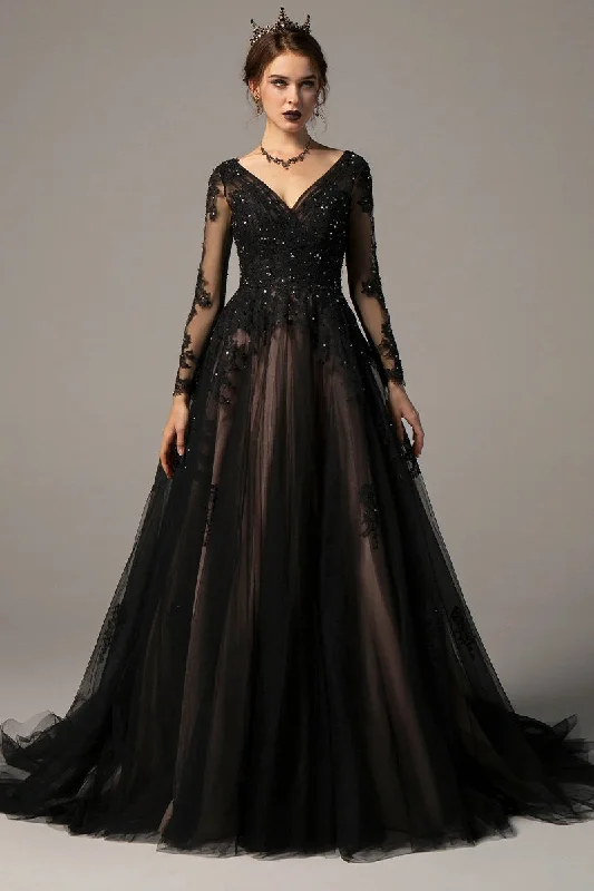 Maxi dresses with a wrap - around style for a customizable fitFeel the Romance V-neck Long Sleeve Gown Maxi dresses with a wrap - around style for a customizable fitFeel the Romance V-neck Long Sleeve Gown
