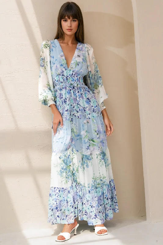 Sheer maxi dresses with lace overlays for a romantic touchFRIDA MAXI DRESS