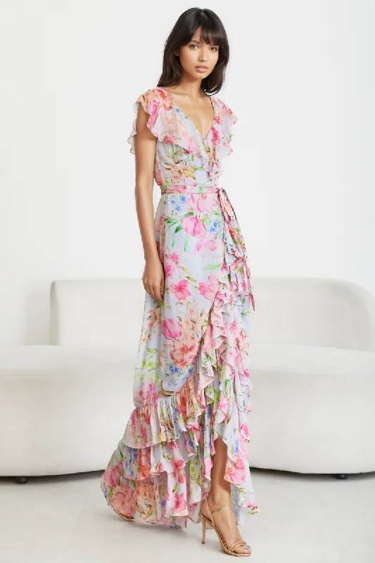 Satin maxi dresses with a high - low hem for a modern twistTILDA MAXI DRESS