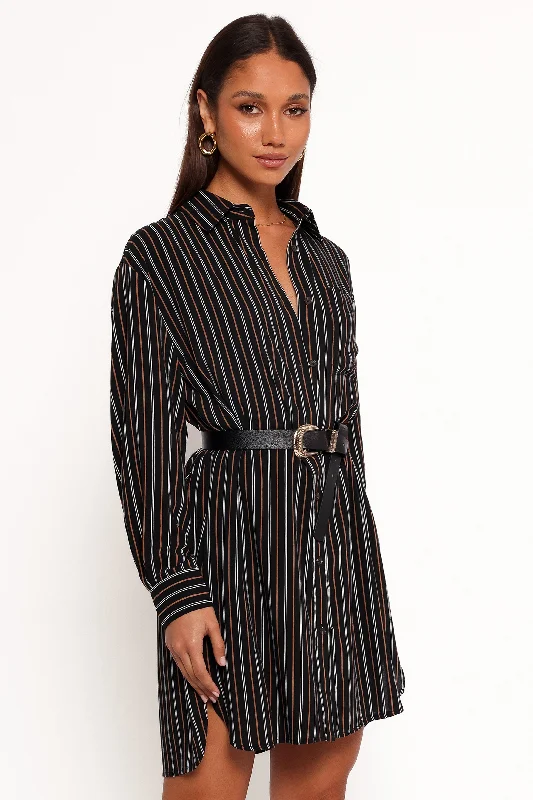 Mini dresses with patchwork designs for a unique styleElsa Shirt - Black Camel