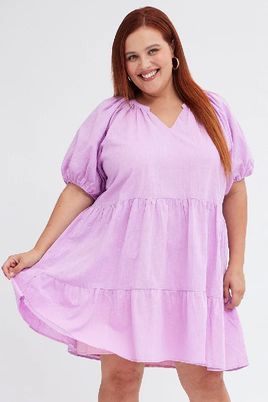 Mini dresses with embroidered details for a unique touchPurple Mini Dress Easy Shirt Collar Half Sleeve Mini dresses with embroidered details for a unique touchPurple Mini Dress Easy Shirt Collar Half Sleeve