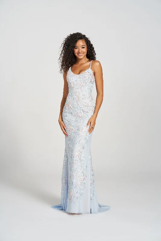 Party dresses with a denim material for a casual yet stylish lookColette CL12206 Long Formal Beaded Applique Prom Dress Party dresses with a denim material for a casual yet stylish lookColette CL12206 Long Formal Beaded Applique Prom Dress