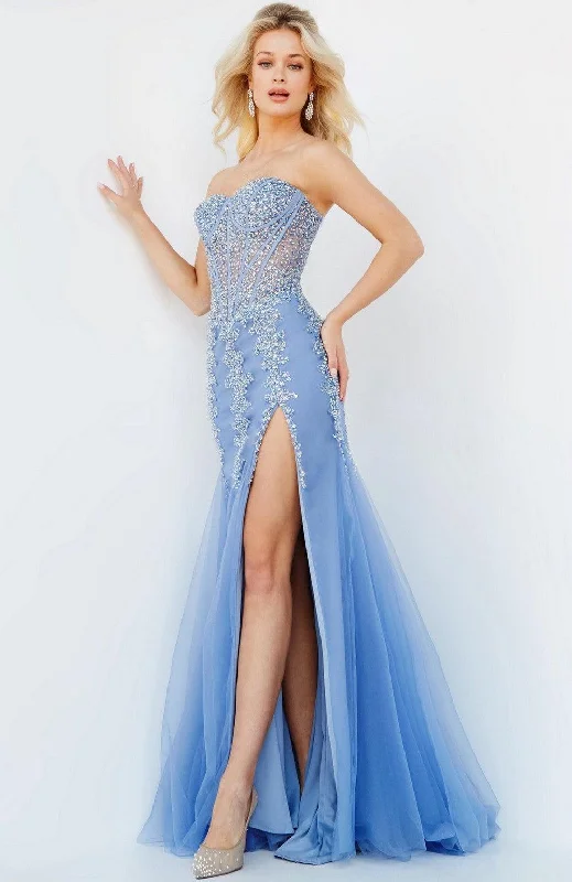 Jovani JVN22538 Strapless Long Evening Gown