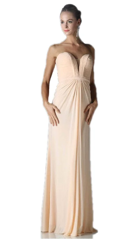 Ladivine 601 - Plunging Sweetheart Sheath Dress