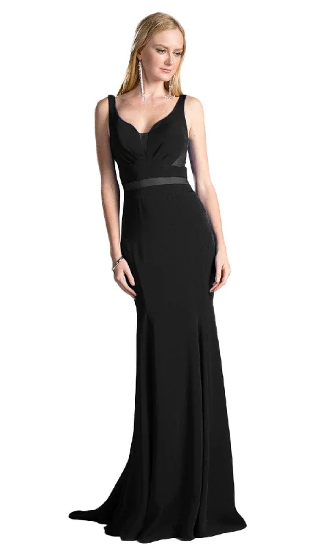 Ladivine 62454 - Illusion Cut-out Long Dress