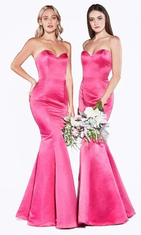 Ladivine 8792 - Sweetheart Satin Trumpet Gown