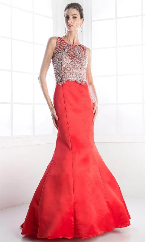 Ladivine C238 - Mermaid Bedazzled Long Gown