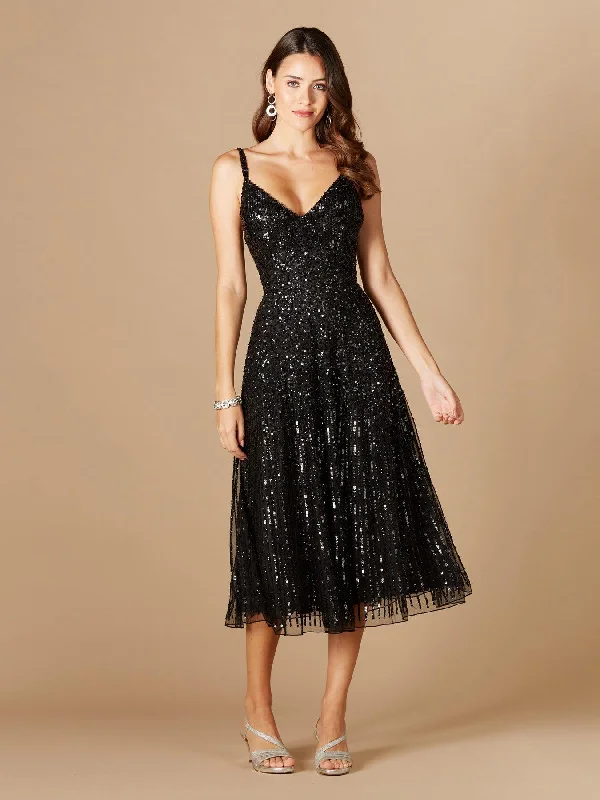 Lara Dresses 29347 Sequin Long Midi Dress