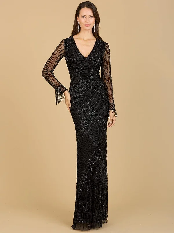 Lara Dresses 29364 Fringe Long Evening Dress