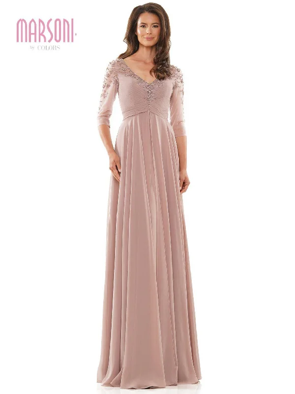 Marsoni 1171 Long 3/4 Sleeve Mother of the Bride Dress