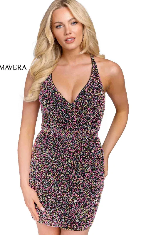 Party dresses with a leatherette material for a tough and stylish appearancePrimavera Couture 3824 Dress Party dresses with a leatherette material for a tough and stylish appearancePrimavera Couture 3824 Dress